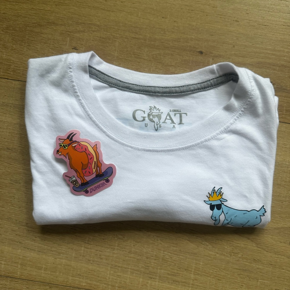 GOAT USA White Short Sleeve Tee XS